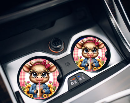 Car Coasters- Highland Animals