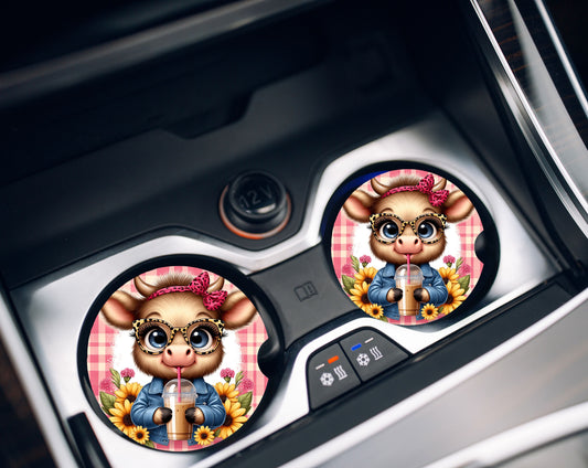 Car Coasters- Highland Animals