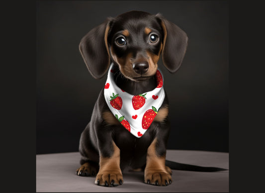 Dog Bandana-Strawberry Print Multi