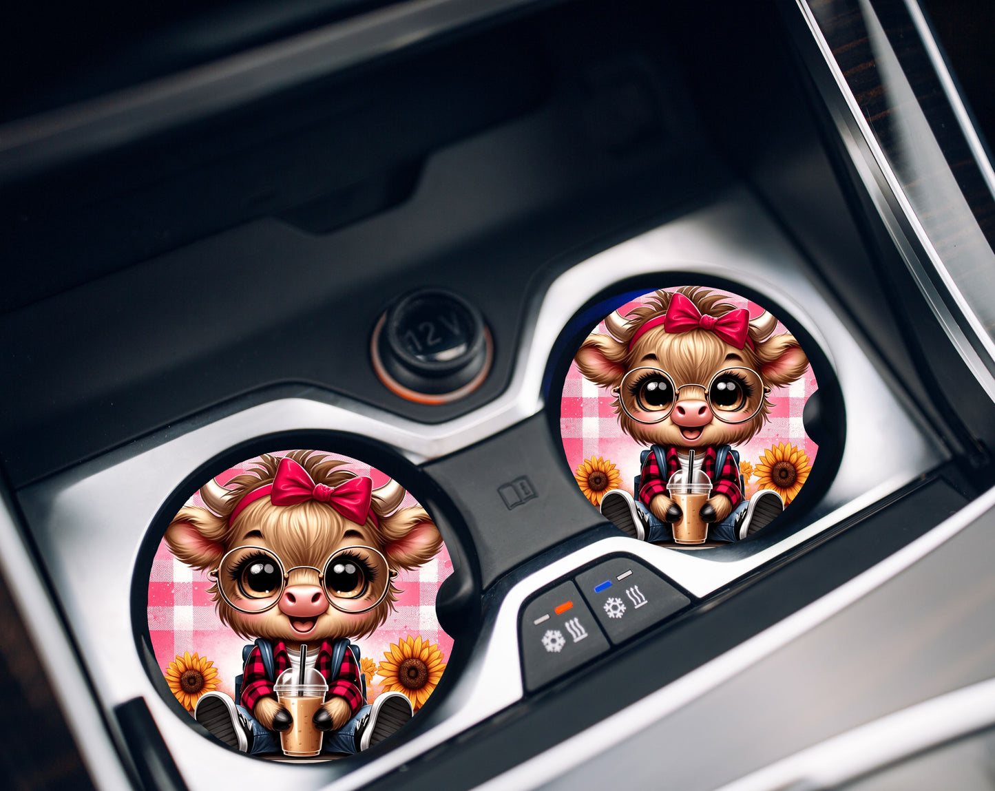 Car Coasters- Highland Animals