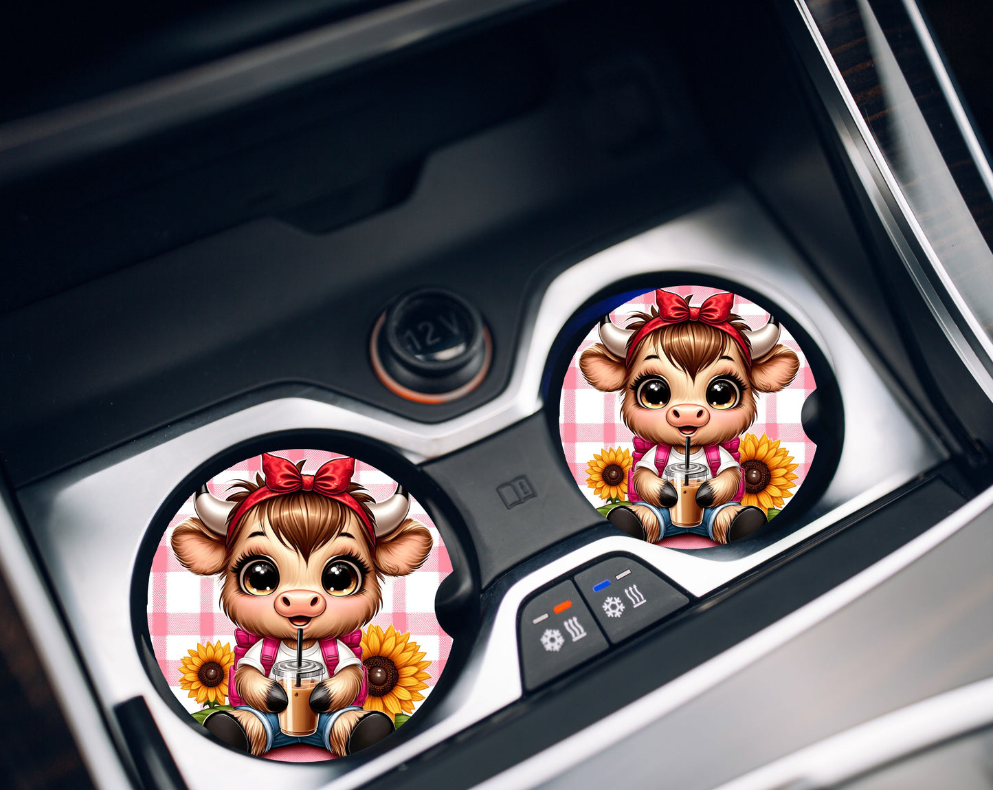 Car Coasters- Highland Animals