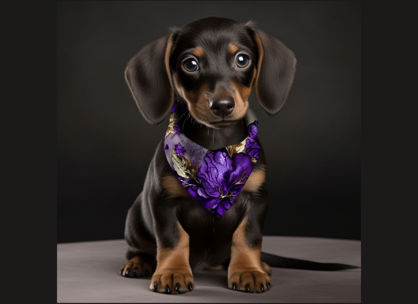 Dog Bandana-Roses & Flowers Print  Multi