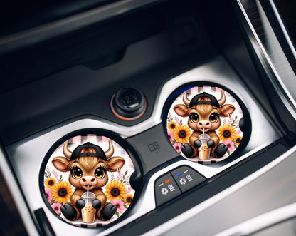 Car Coasters- Highland Animals