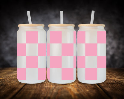 Glass Can-Checkered Patterns