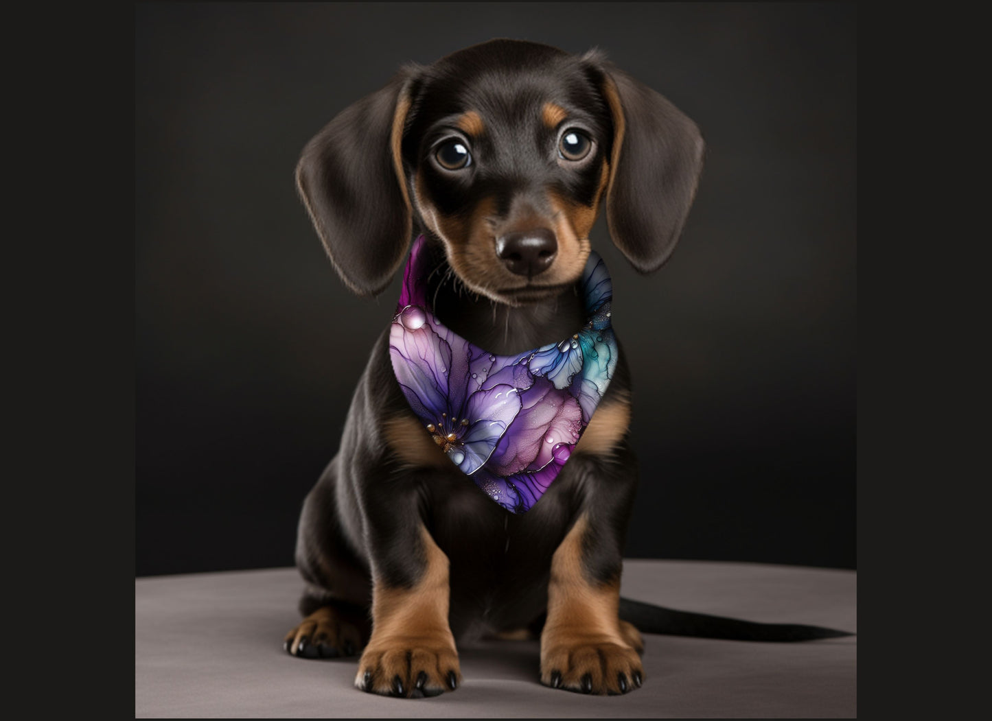 Dog Bandana-Roses & Flowers Print  Multi