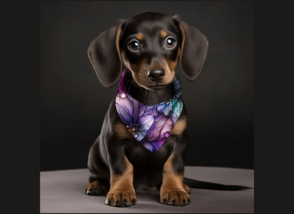 Dog Bandana-Roses & Flowers Print  Multi