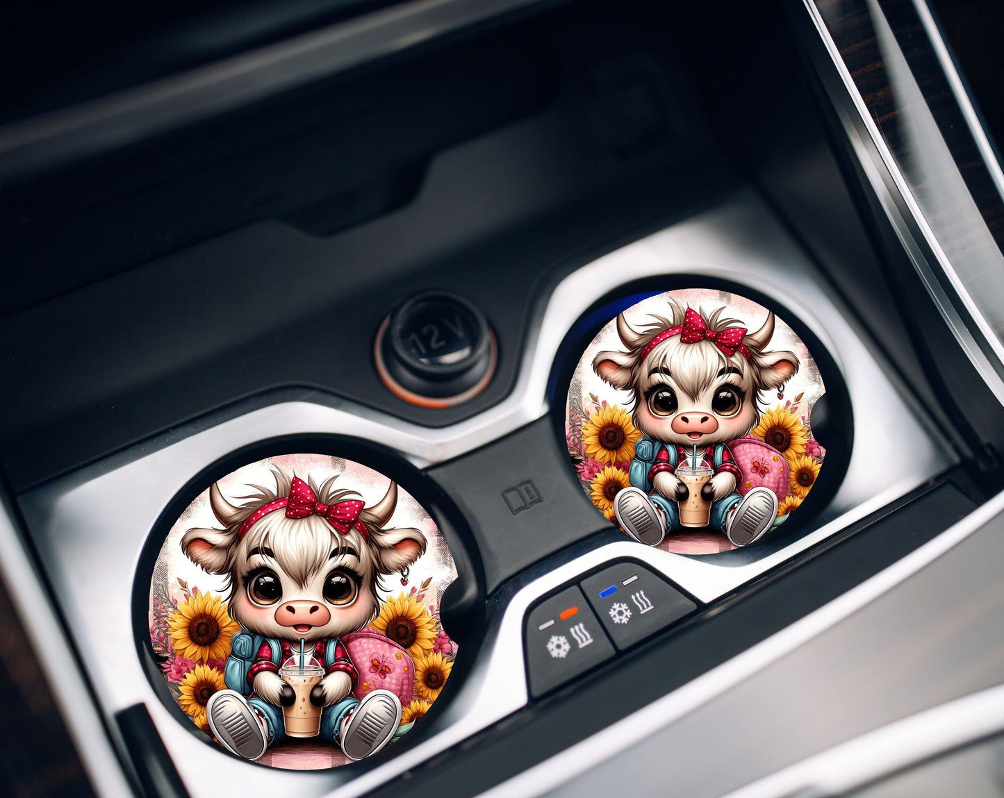 Car Coasters- Highland Animals