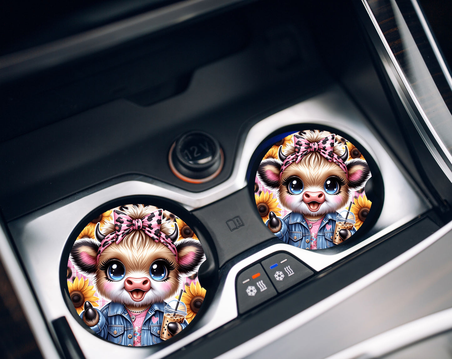 Car Coasters- Highland Animals