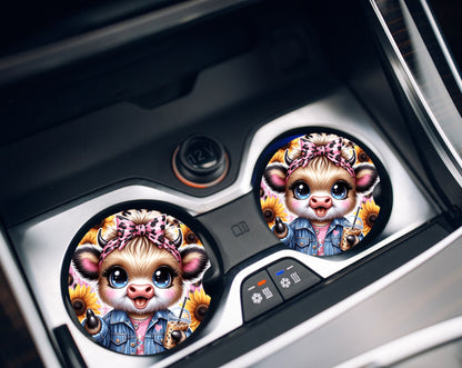 Car Coasters- Highland Animals