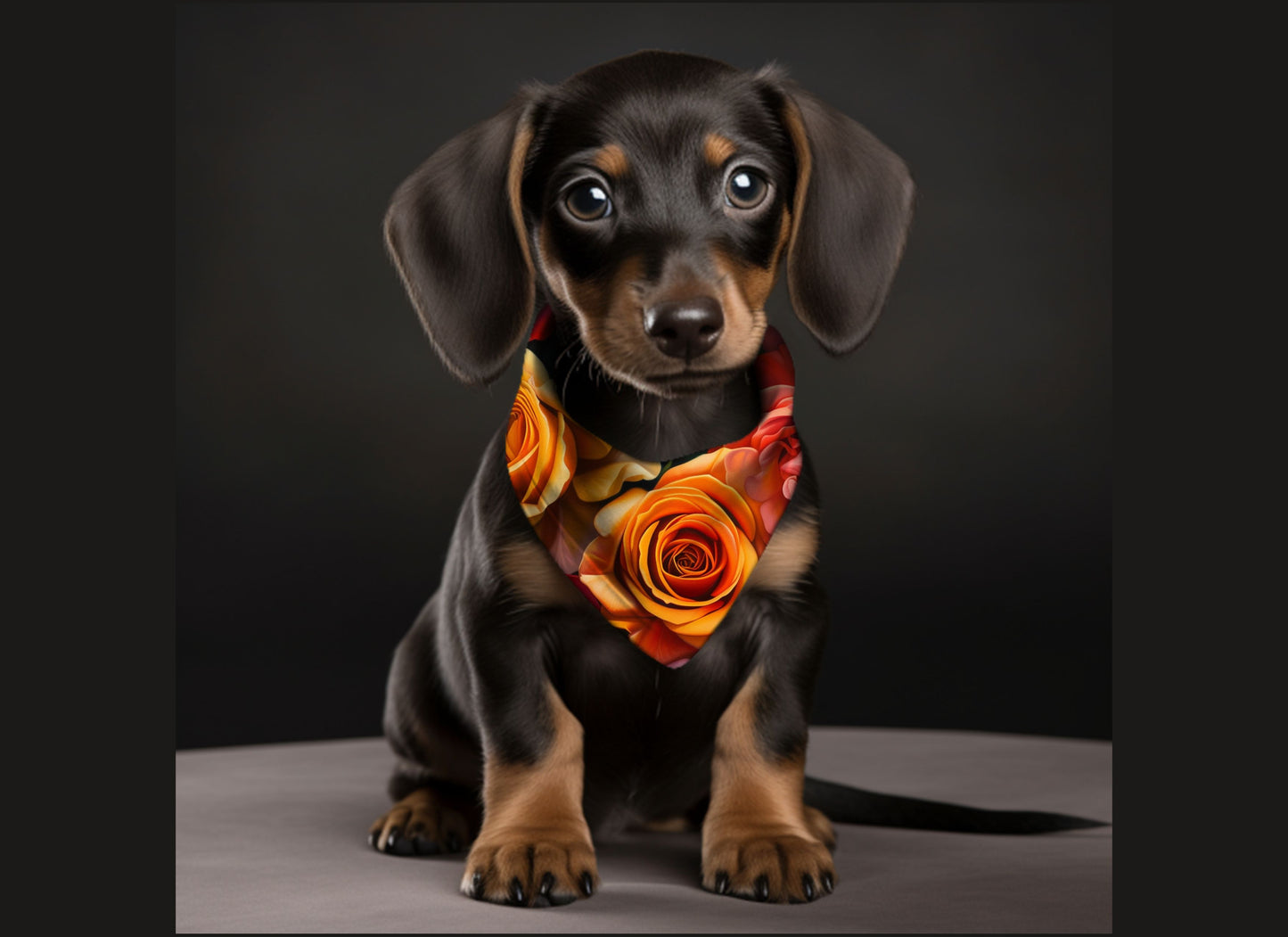 Dog Bandana-Roses & Flowers Print  Multi