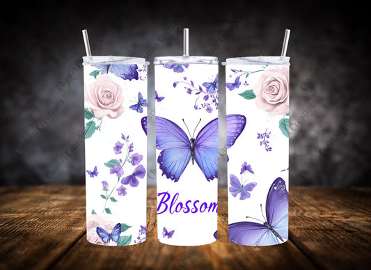 20oz Tumbler Blessed Butterfly