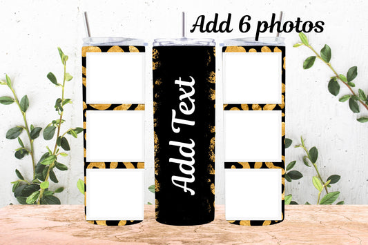 20oz Photo Tumbler Leopard Print W/Name 6