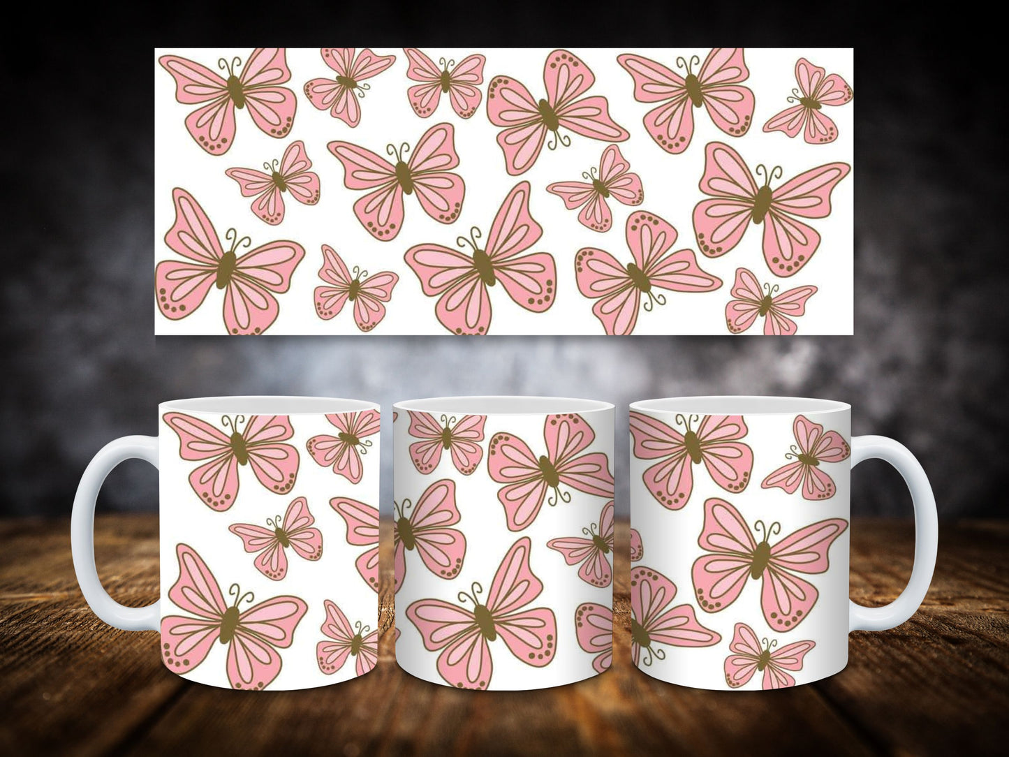 Coffee Mugs Butterfly Theme