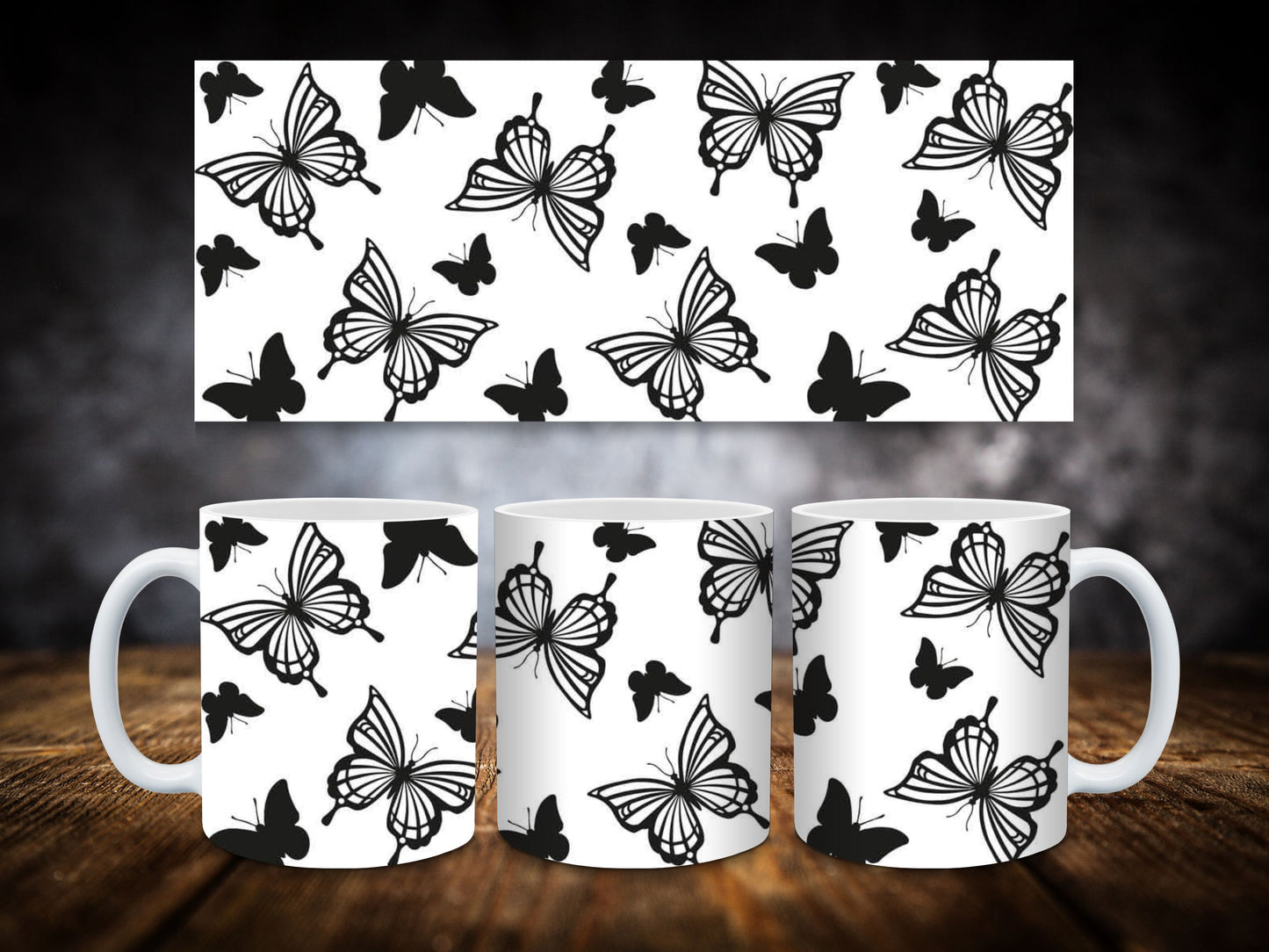 Coffee Mugs Butterfly Theme