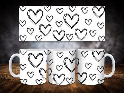 Coffee Mugs-Hearts Themed