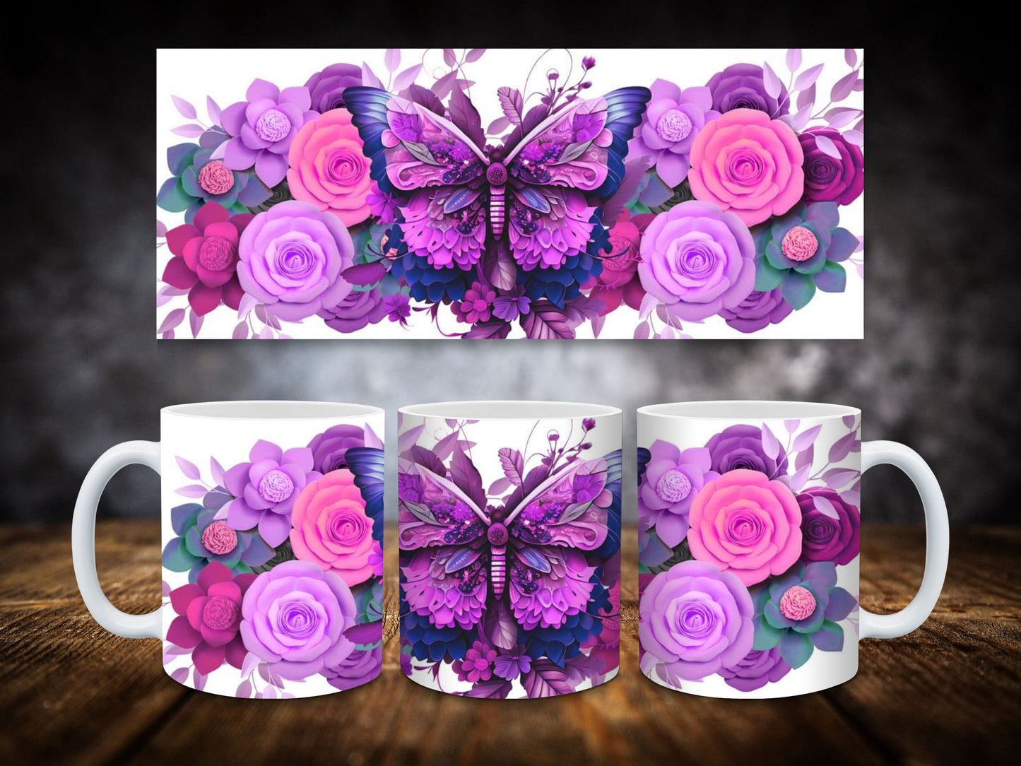 Coffee Mugs Butterfly Theme
