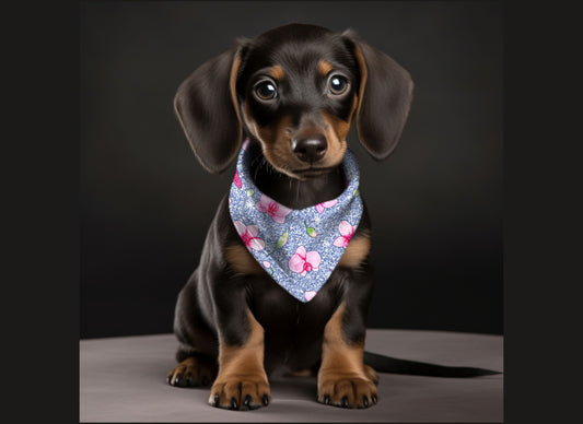 Dog Bandana-Summer Flower Print