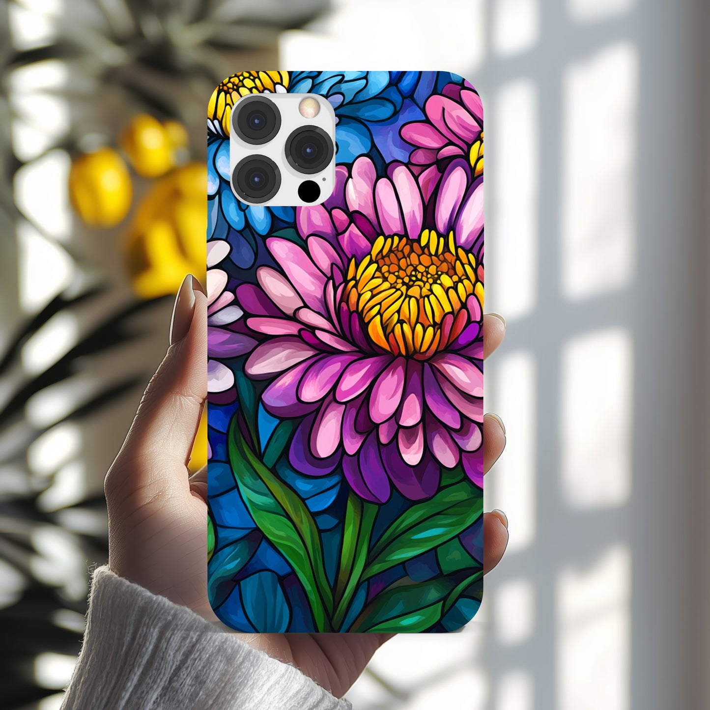 iPhone Case Stained Glass Flowers