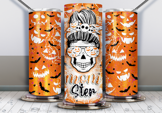 20oz Tumbler- Halloween Mom-ster