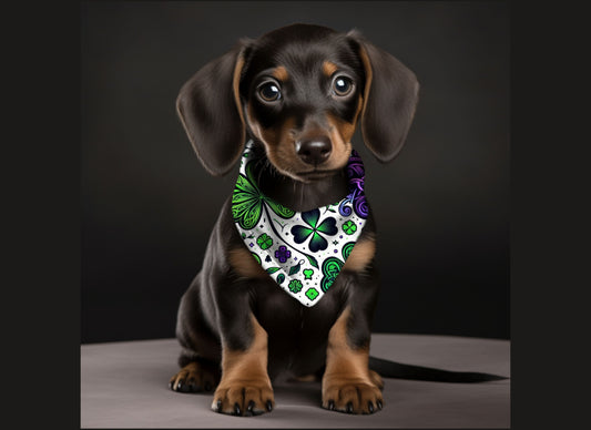 Dog Bandana-Green Clover