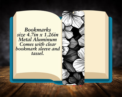 Bookmarks-Black & White Flowers
