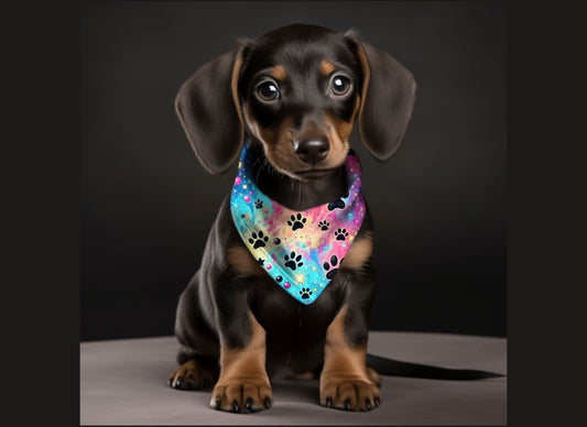 Dog Bandana-Ombre Puppy Paws