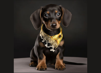 Dog Bandana-Sunflower Cow Print