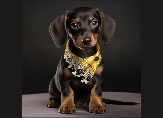 Dog Bandana-Sunflower Cow Print