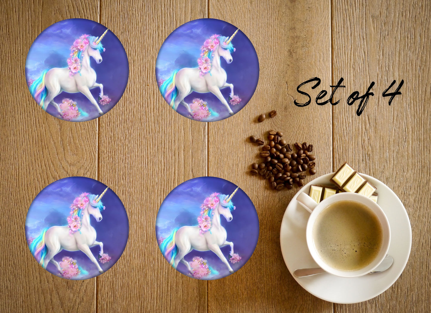 Drink Coaster- Fantasy Unicorns