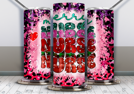 20oz Tumbler- Nurse W/Animal Print
