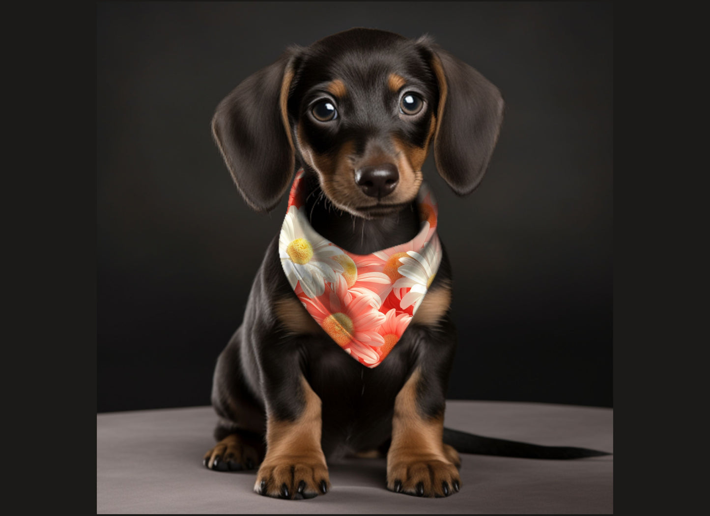 Dog Bandana-Pink Abstract Flowers