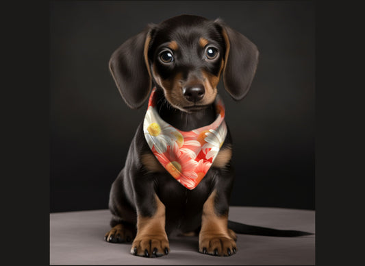 Dog Bandana-Pink Abstract Flowers