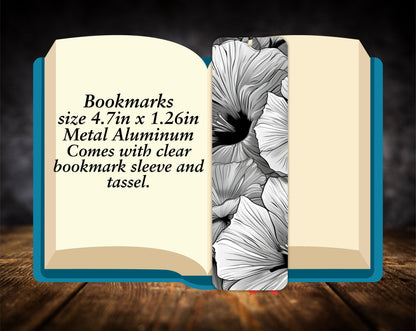 Bookmarks-Black & White Flowers