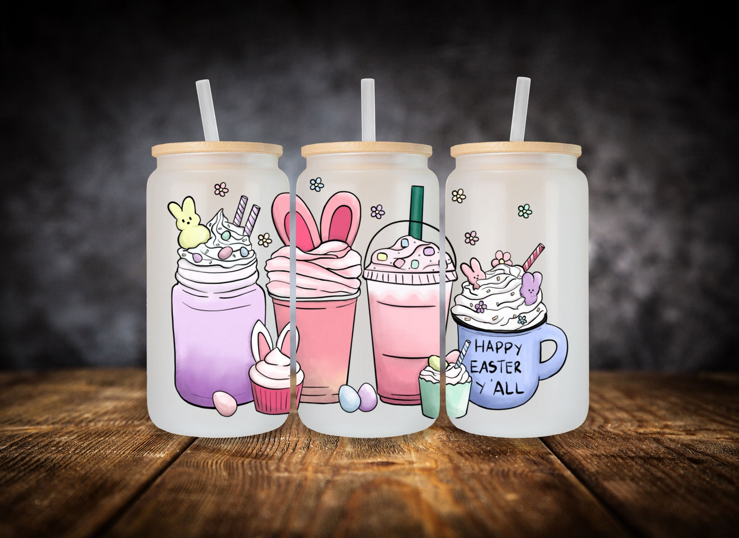 Glass Can- Easter Coffee