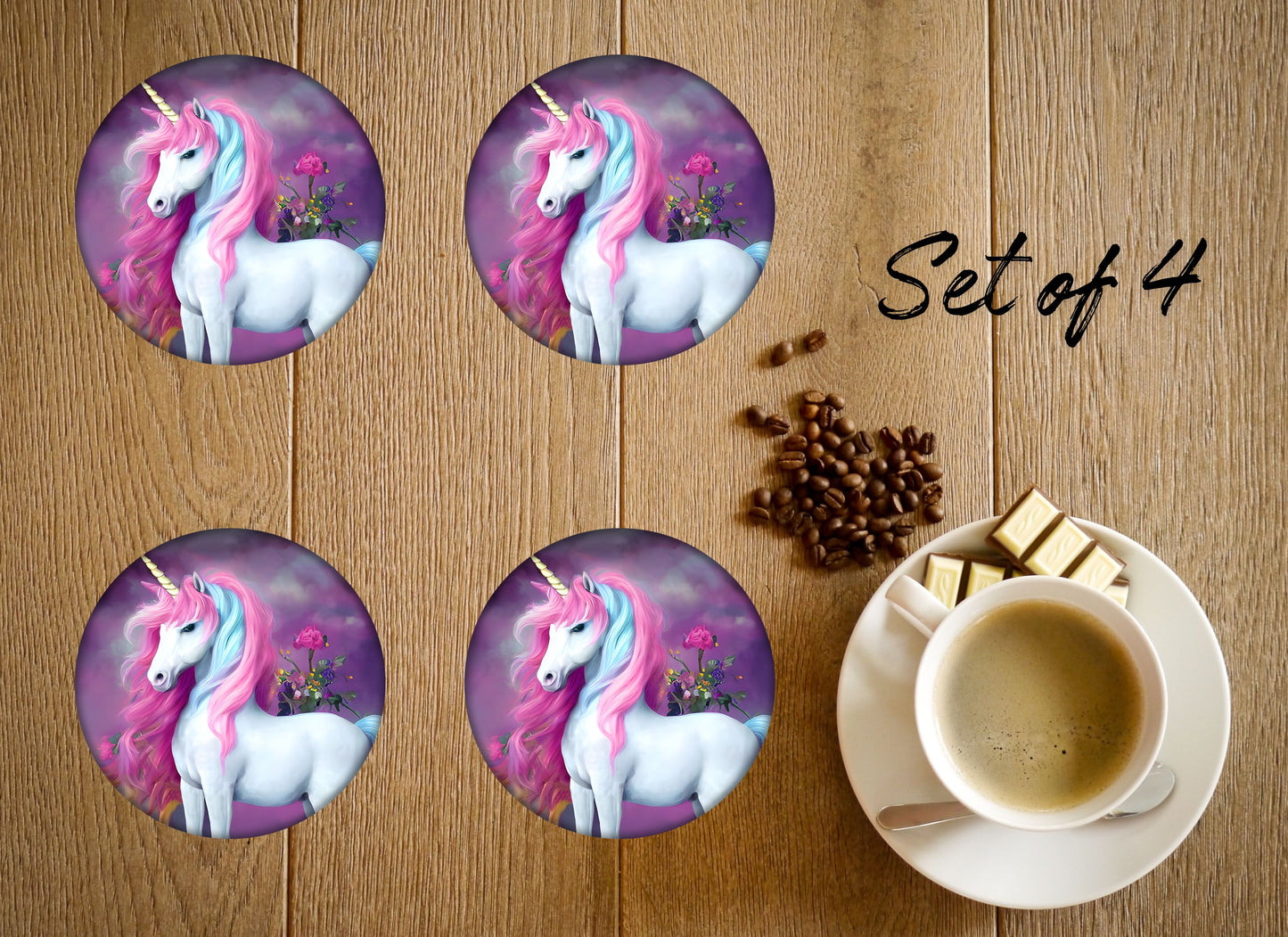 Drink Coaster- Fantasy Unicorns