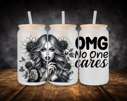 Glass Can- Girl-Sunflowers-Shhh...