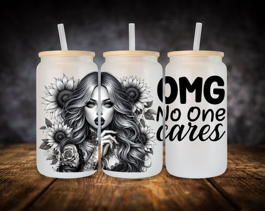 Glass Can- Girl-Sunflowers-Shhh...