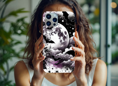iPhone Case Gothic Moon and Bats