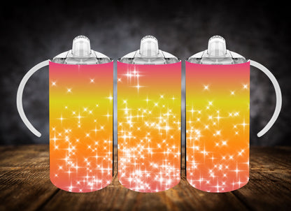 Sippy Cup- Pink Ombre Sparkle
