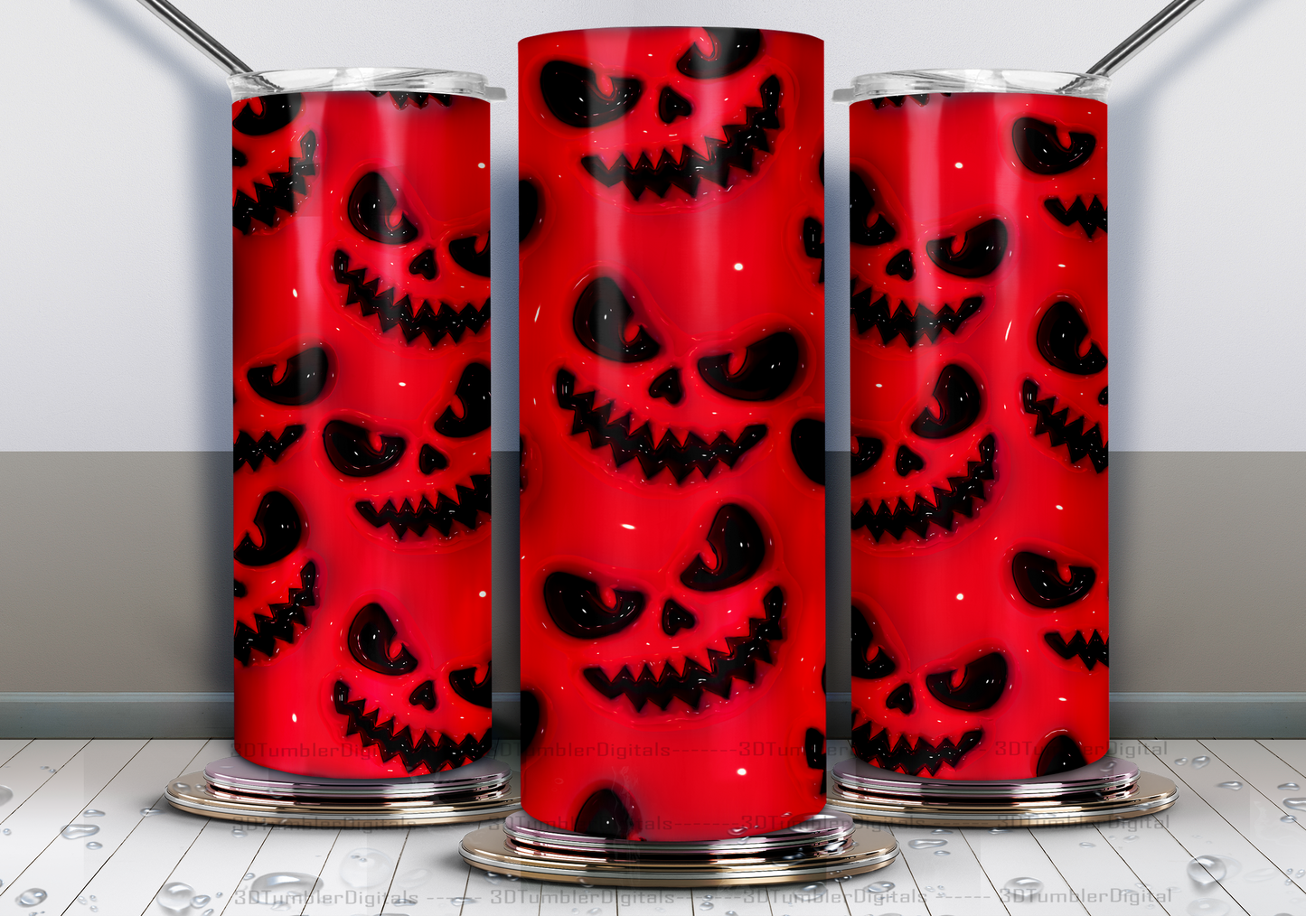 20oz Tumbler- Halloween Pumpkin Faces