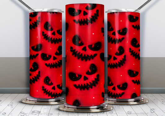 20oz Tumbler- Halloween Pumpkin Faces