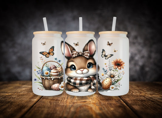 Glass Can-  Brown Bunny