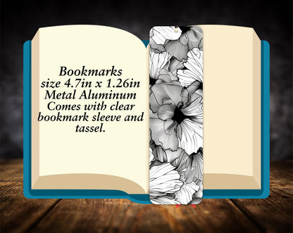 Bookmarks-Black & White Flowers