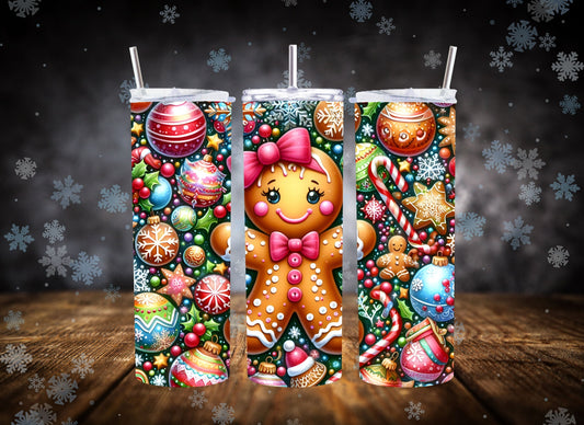 20oz Tumbler Festive Gingerbread Cookies