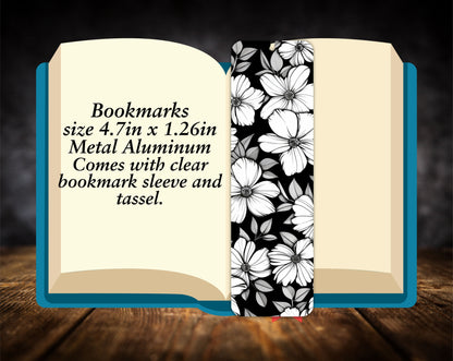 Bookmarks-Black & White Flowers