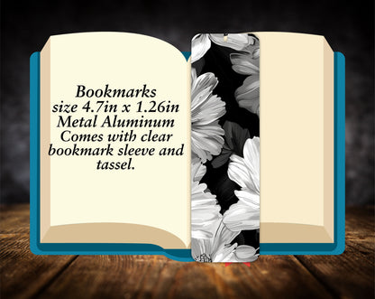 Bookmarks-Black & White Flowers