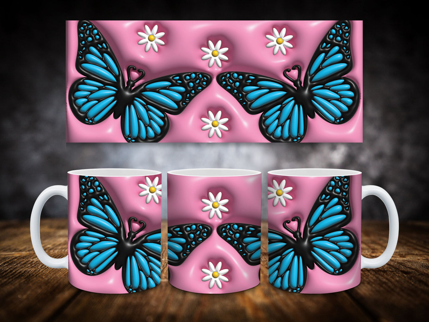 Coffee Mugs Butterfly Theme