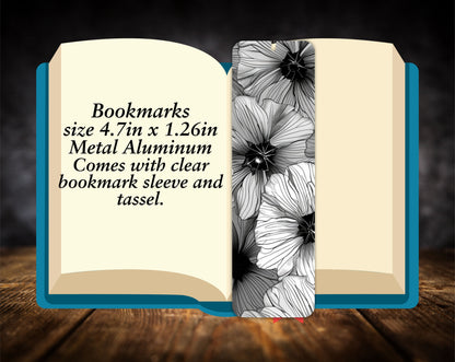 Bookmarks-Black & White Flowers