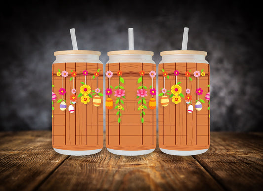 Glass Can-  Easter Wood