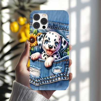 iPhone Case Denim Pocket Dog